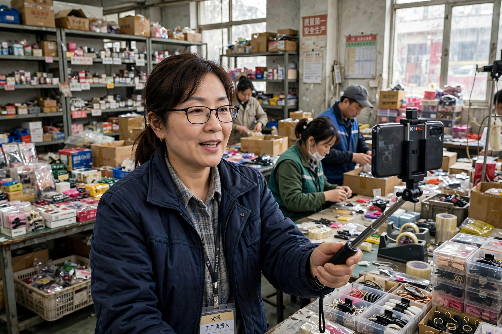 TikTok Shop全托管转半托管工厂自拍