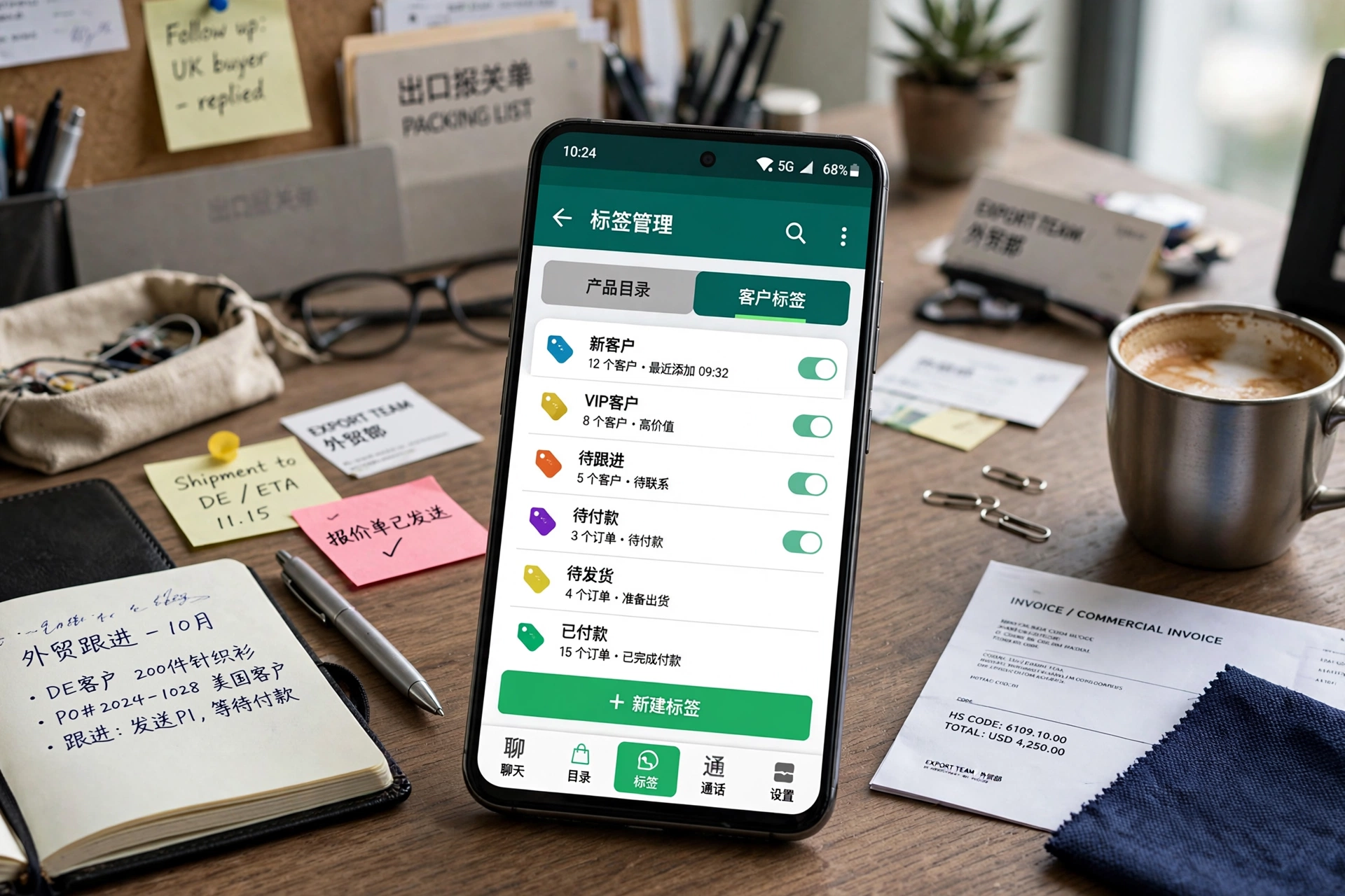 产品目录和标签用好了,WhatsApp business就是一个完整的承接台子。
