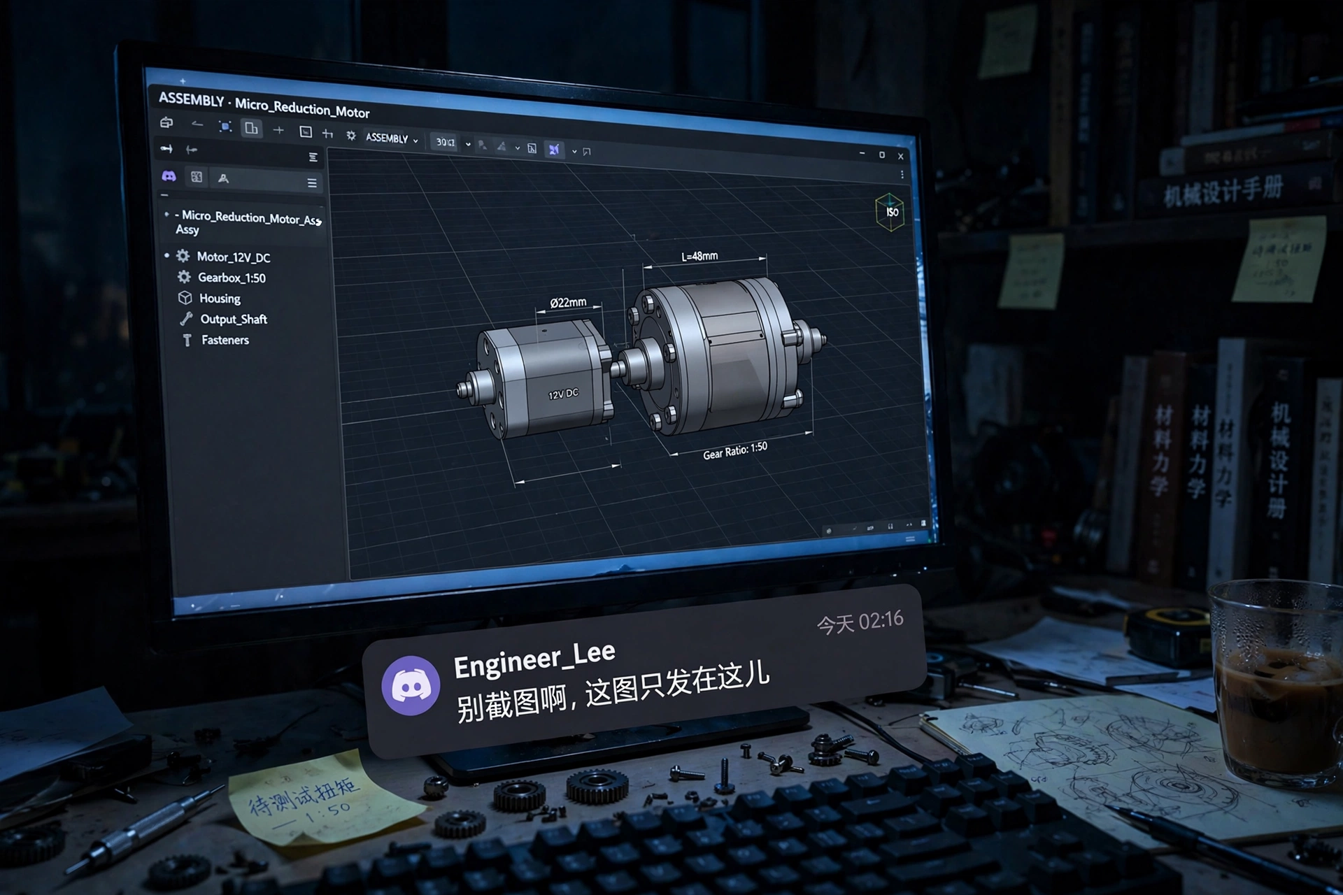 "手滑"发进Discord内测频道的新品CAD渲染图